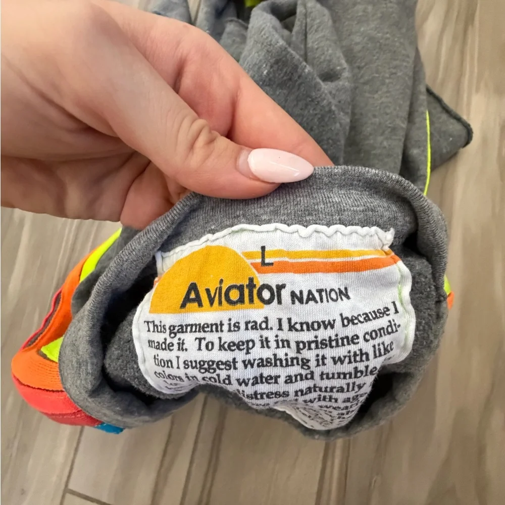 Aviator Nation cropped gray sweatshirt - Picture 3 of 3